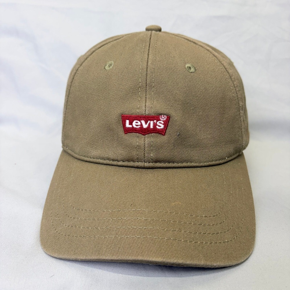 Levi's Baseball Cap Batwing Logo Unisex OSFM Khaki Tan Snapback Hat